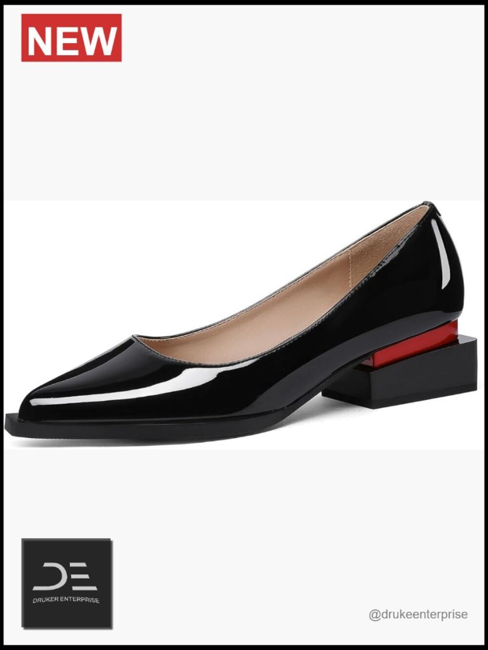 Comfortable Chunky Heel Pumps with Arch Support Pointed Toe Dress Shoes